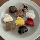 3.5cm Small Hair Claw Acetate Hair Crabs Cute Heart Shaped H 5