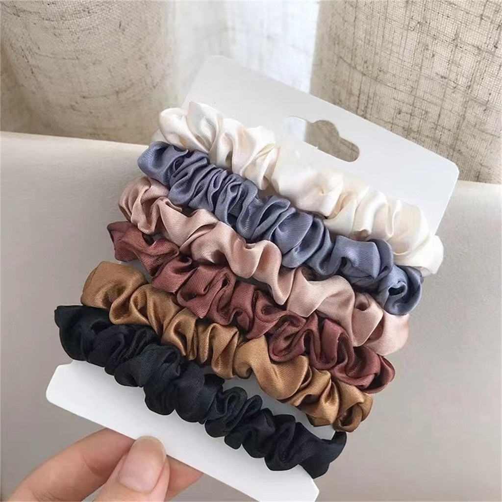 6pcs Satin Hair Scrunchies 5