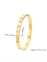 A 1-Piece 18K Gold-Plated Stainless Steel Ladies' Gold Brace 5