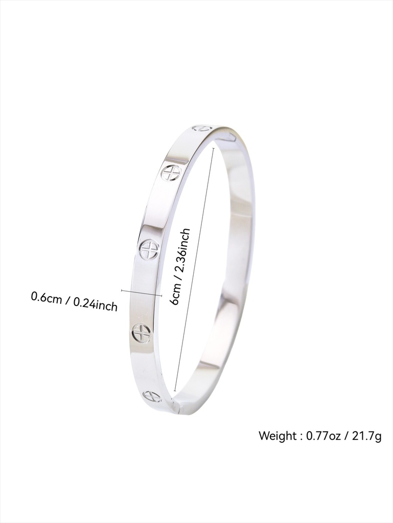 A 1-Piece 18K Gold-Plated Stainless Steel Ladies' Gold Brace 6