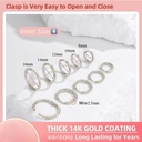 5 Pairs 14K Gold Plated Huggie Hoop Earrings 4