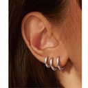 5 Pairs 14K Gold Plated Huggie Hoop Earrings 5