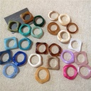 5-Piece Retro Resin Material Multi-color Ring Set Fashionabl 2