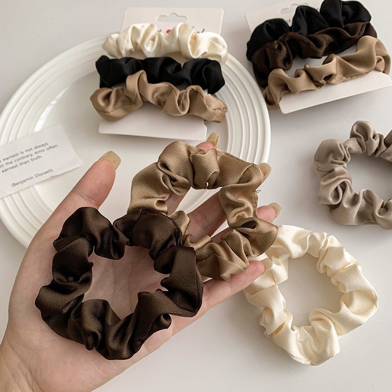 Elegant Satin Hair Scrunchies 2