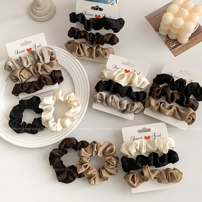 Elegant Satin Hair Scrunchies 5