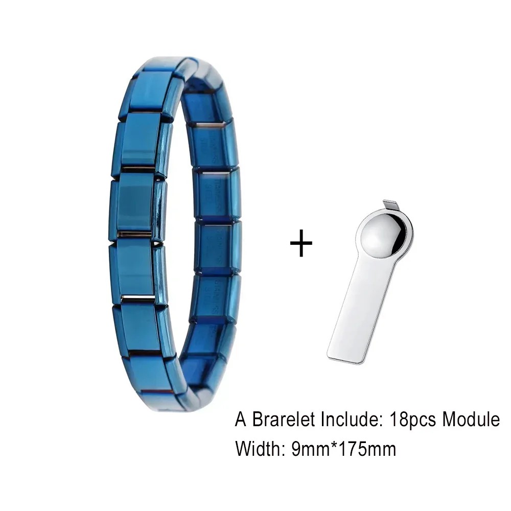 Stainless Steel Elastic Bracelet with Tool Italian Charm Lin 5