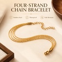 Stainless Steel Bracelet Thin Link Multilayer Chain Bracelet 4