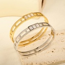 Stainless Steel With Zirconia Bracelet Simple Jewelry 2