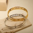 Stainless Steel With Zirconia Bracelet Simple Jewelry 3