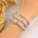 3-Piece Set of Exquisite and Stylish Stainless Steel Bracele 6