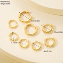 8pcs Fashion Crystal Circle Huggie Hoop Earrings 5