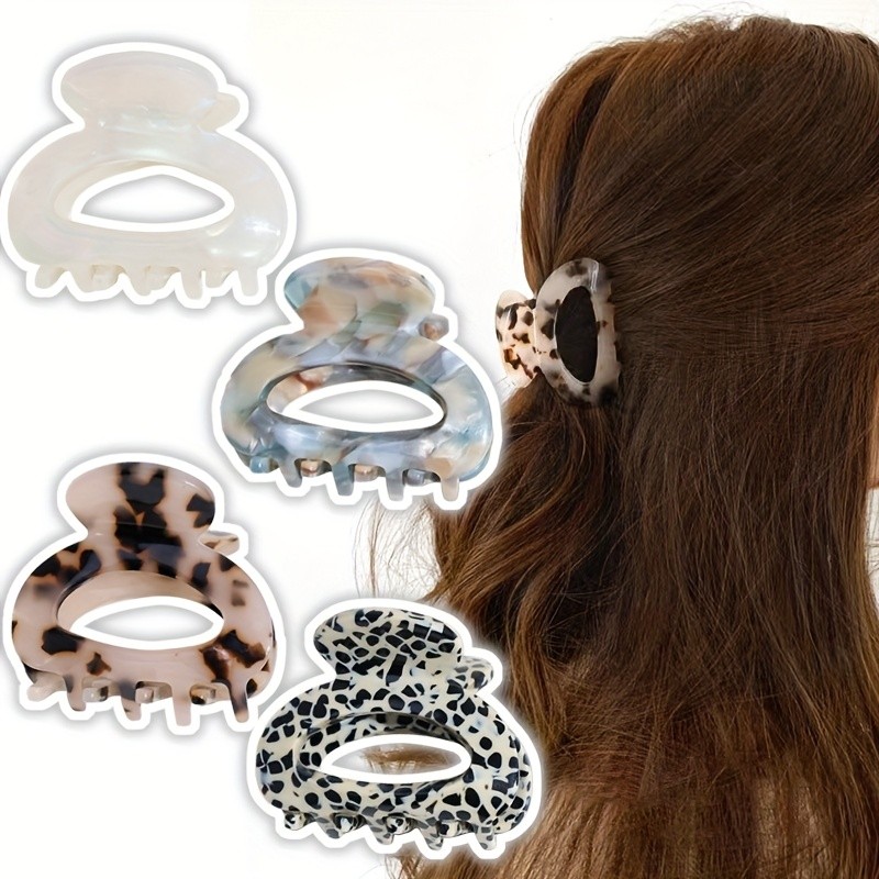 Elegant Sweet Small Oval Hair Claw Clip 2