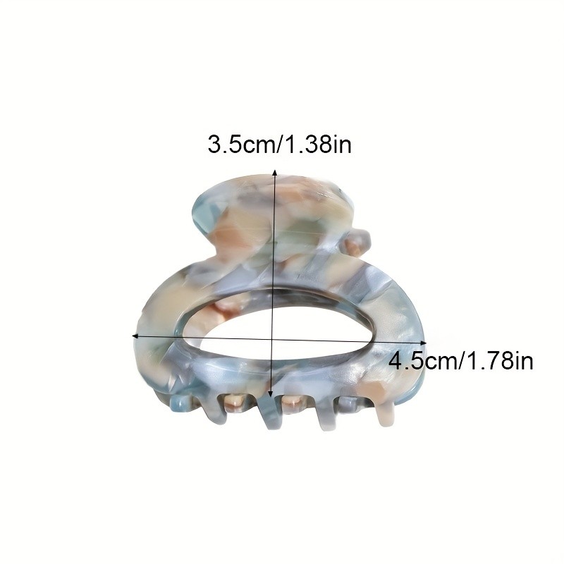 Elegant Sweet Small Oval Hair Claw Clip 3