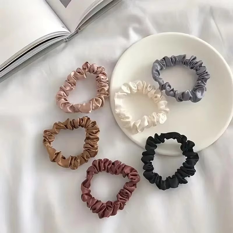 6pcs Satin Hair Scrunchies 5