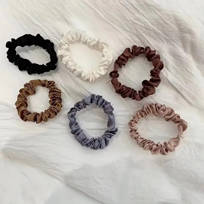6pcs Satin Hair Scrunchies 6