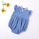 Baby Girls Rompers Toddler Ruffles Romper Cotton Denim Fly S 2