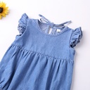 Baby Girls Rompers Toddler Ruffles Romper Cotton Denim Fly S 4