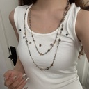 Retro Double Layer Chain Necklace Women's Bohemian Spicy Gir 3