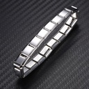 9 mm Wide Stainless Steel Bracelets Simple Trendy Style Dail 2