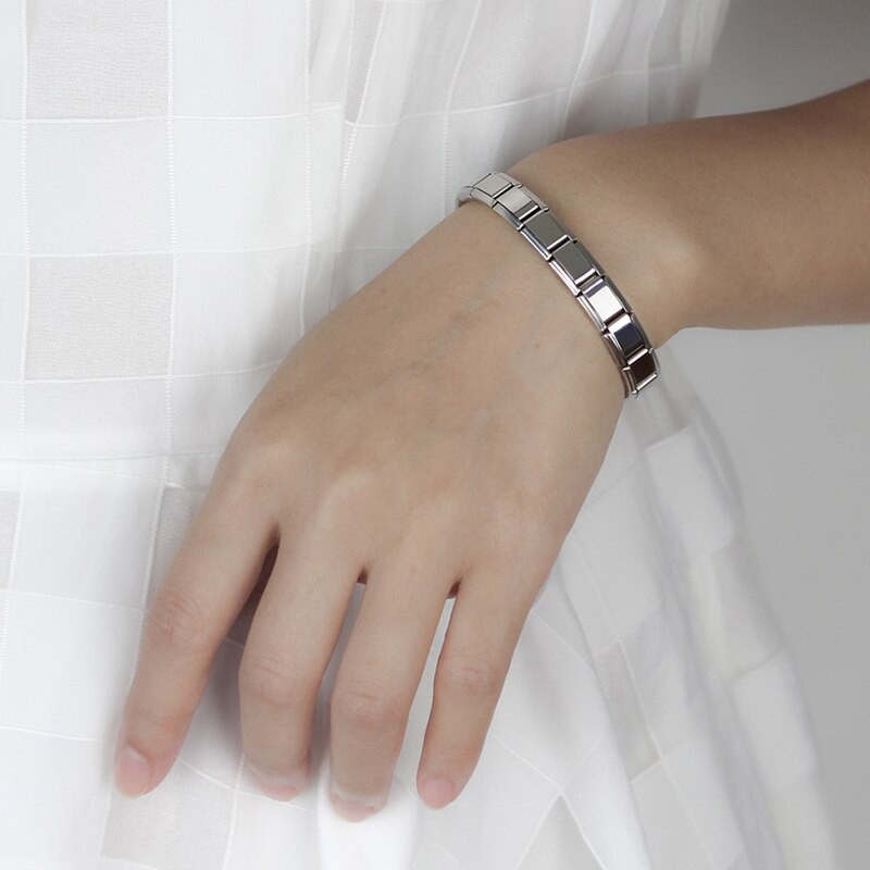 9 mm Wide Stainless Steel Bracelets Simple Trendy Style Dail 4