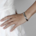 9 mm Wide Stainless Steel Bracelets Simple Trendy Style Dail 6