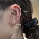 3Pair Stainless Steel Minimalist Huggie Hoop Earrings 2