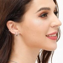 925 Sterling Silver Gold Plated Small Zirconia Huggie Hoop E 5