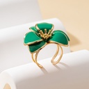 A Women's Open Ring with Flowers in Various Colors to Choose 5