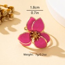 A Women's Open Ring with Flowers in Various Colors to Choose 6