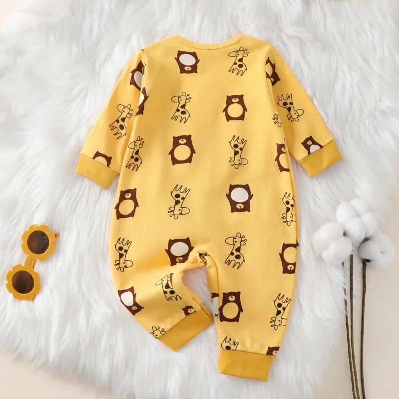 Newborn Baby Romper Autumn New 100% Cotton Girl Boy 0-18M Cu 3