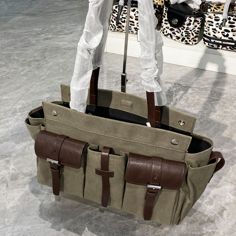 Classic Canvas Tote Bags (Green, 35CM)
